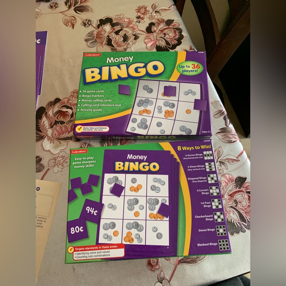 Lakeshore Money BINGO Game / Ages 5+ Up to 36 Players